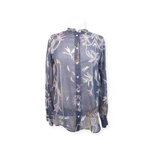 NEW HARTFORD women's clarisse woven shirt in navy & raw white